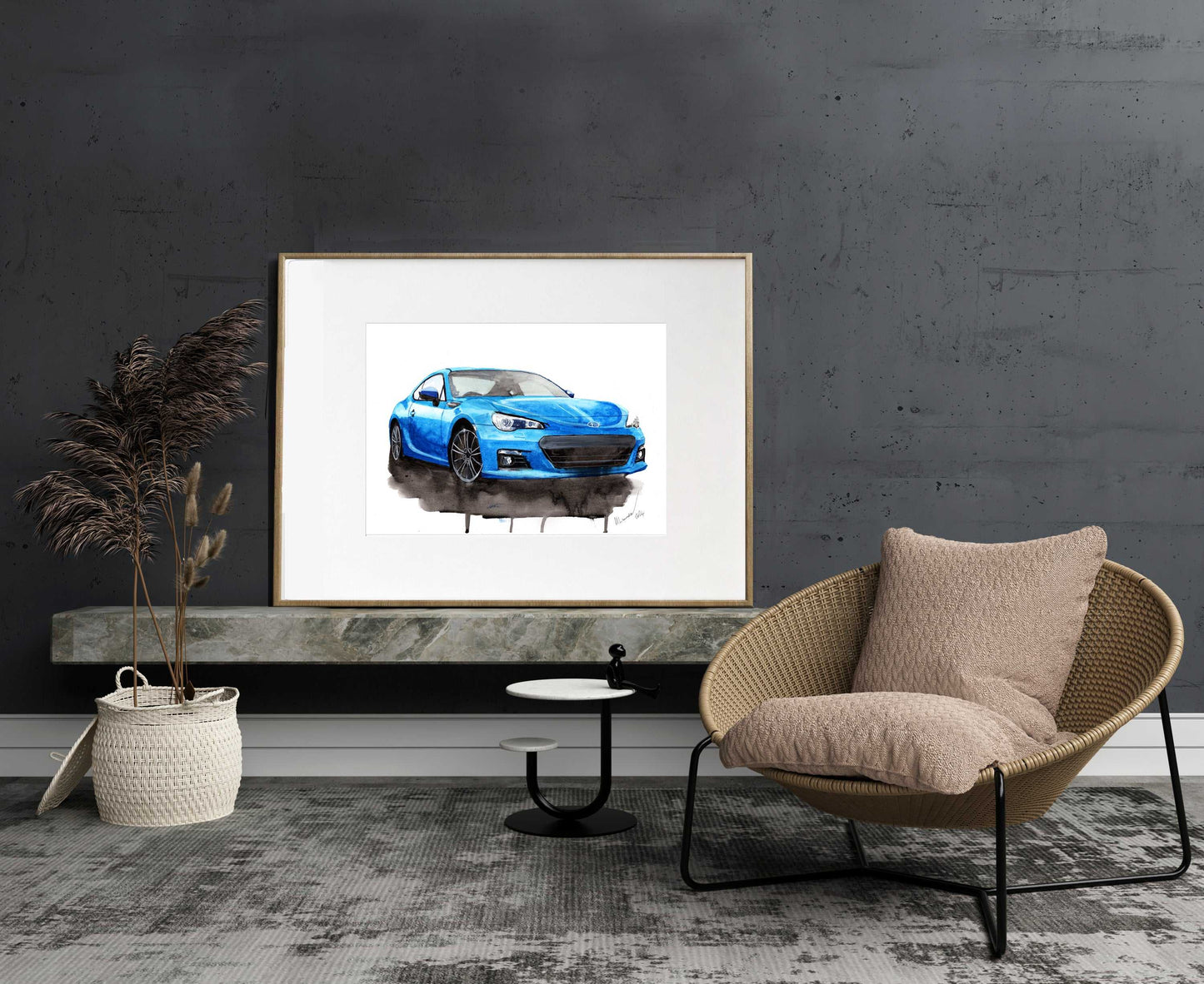 Subaru BRZ Print Watercolour Painting Car Limited Print ArtbyMyleslaurence