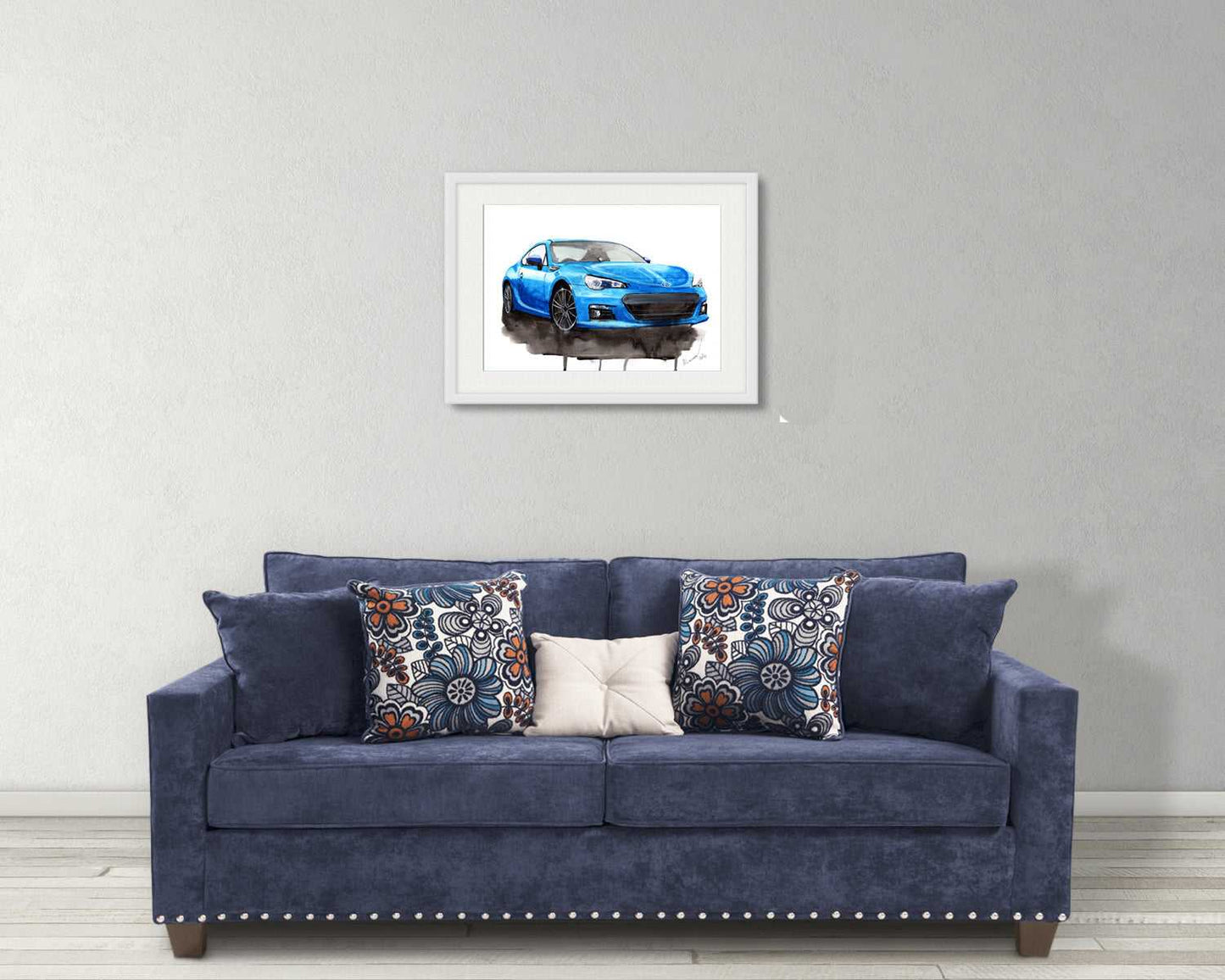 Subaru BRZ Print Watercolour Painting Car Limited Print ArtbyMyleslaurence