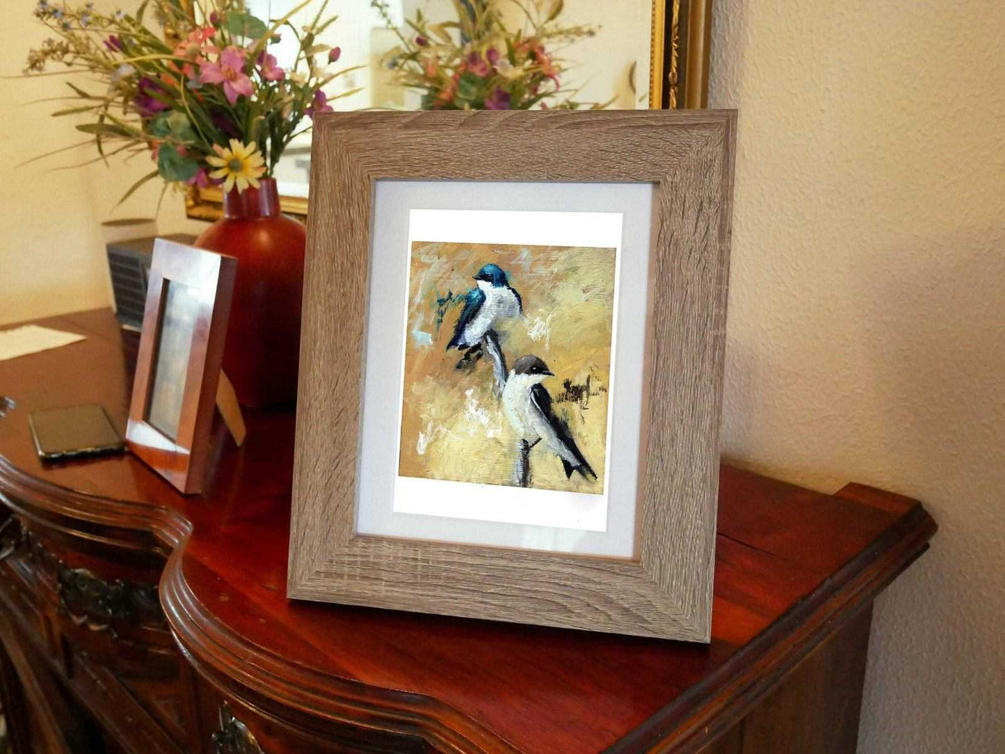 Swallows Painting Numbered limited edition Giclee Print of n acrylic Painting ArtbyMyleslaurence