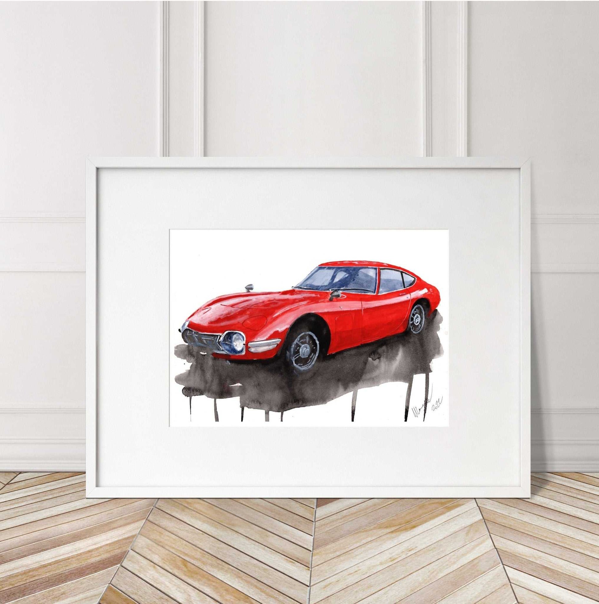 Toyota GT2000 painting Limited Edition Print ArtbyMyleslaurence