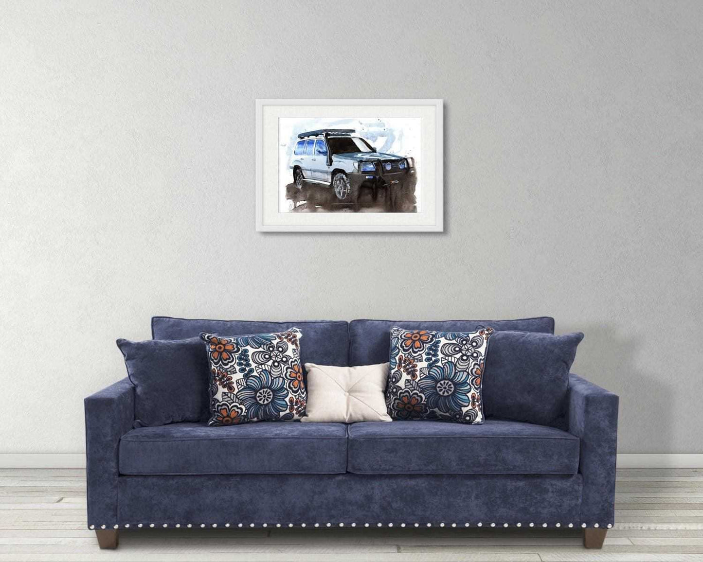 Toyota Landcruiser 100 series Print Watercolour Painting Land Cruiser Limited Print ArtbyMyleslaurence