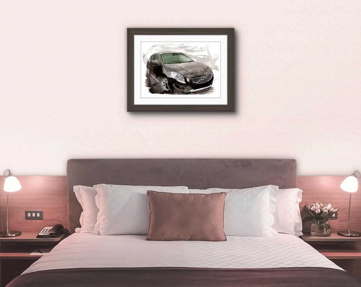 Volvo s60 Print Watercolour Painting Limited Print ArtbyMyleslaurence