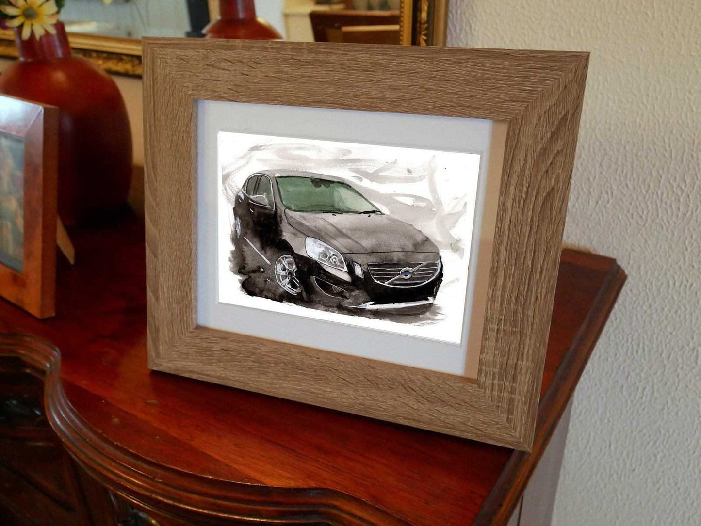 Volvo s60 Print Watercolour Painting Limited Print ArtbyMyleslaurence