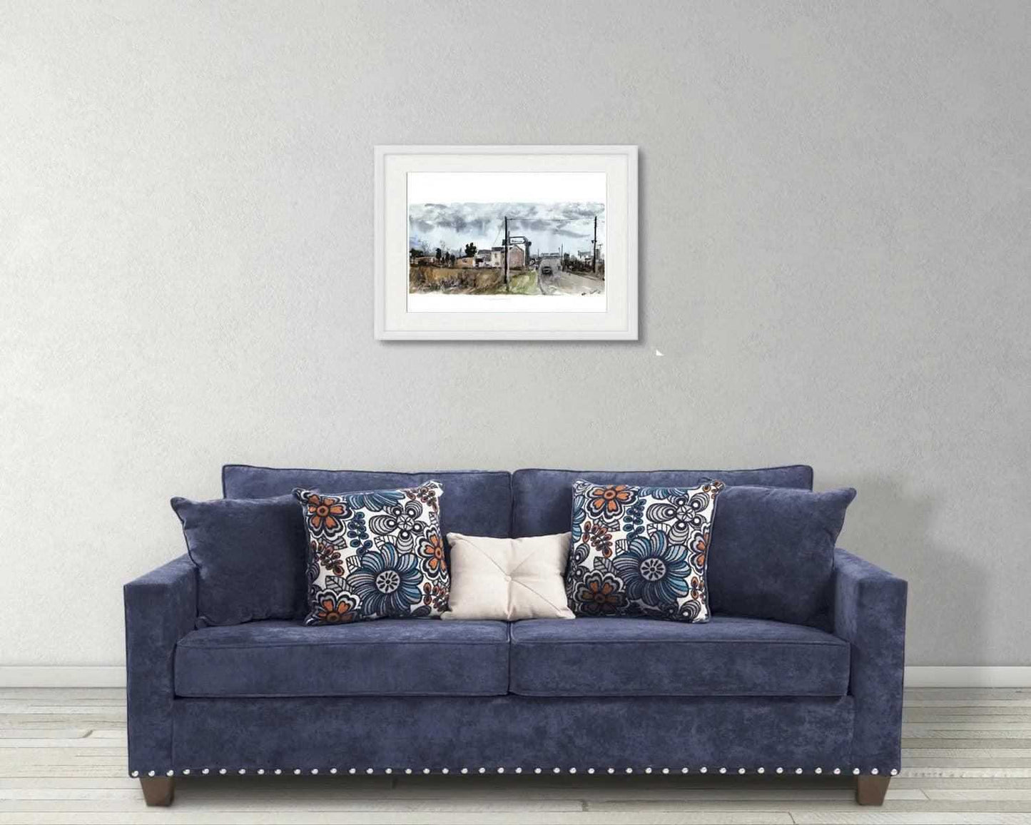 Welsh farm Painting landscape Bancffosfelen scene Numbered limited edition Giclee Print of a Watercolour Painting ArtbyMyleslaurence
