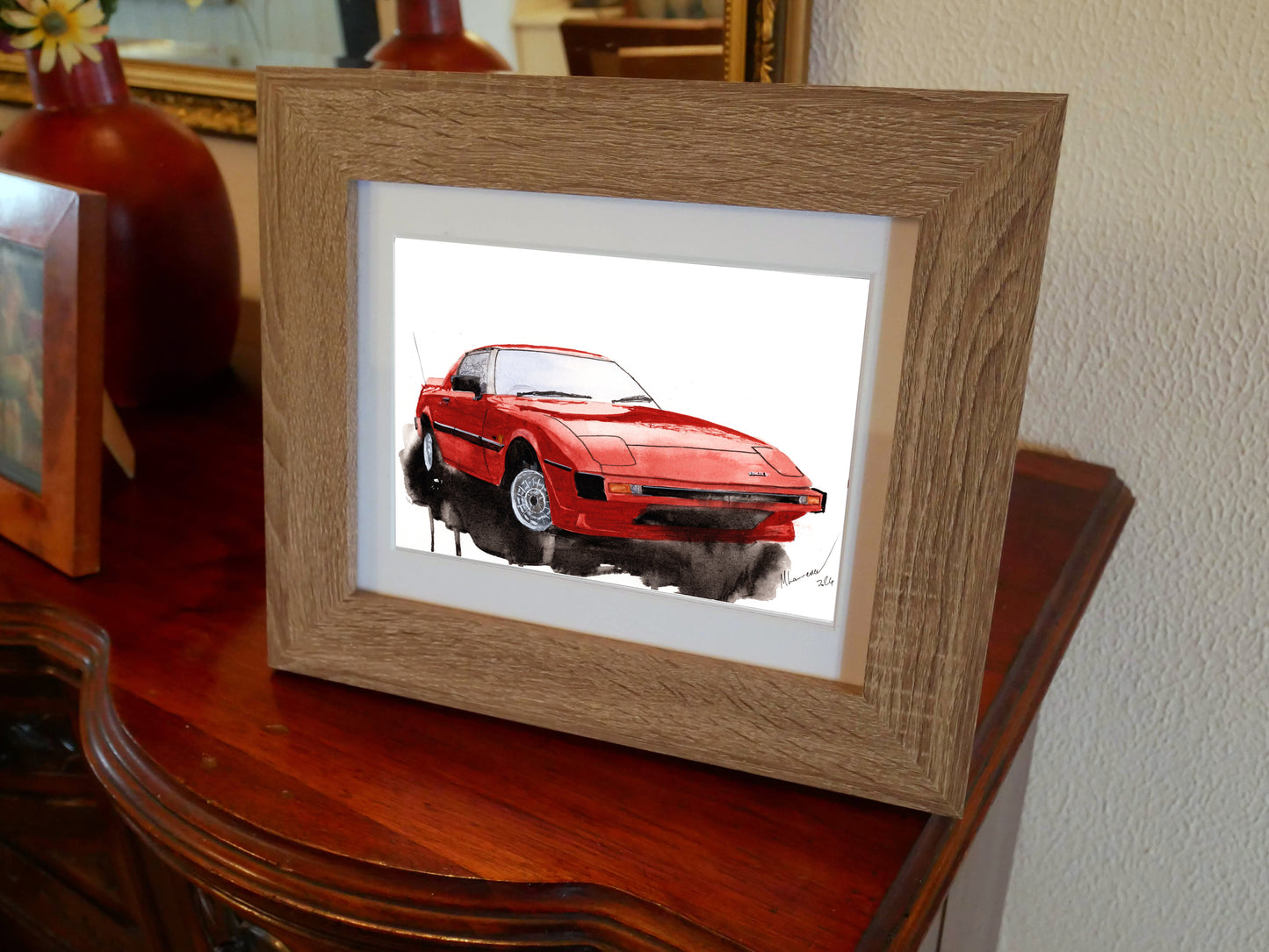 Mazda Rx7 Print Watercolour Painting Limited Print