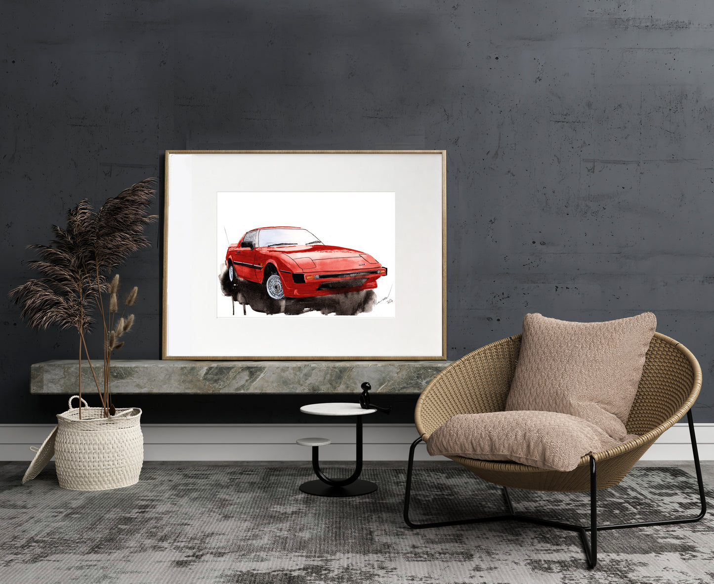 Mazda Rx7 Print Watercolour Painting Limited Print